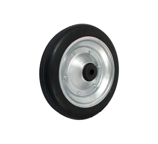 Koło transportowe fi 300mm metalowo gumowe łożysko wałeczkowe otwór 20mm - 100