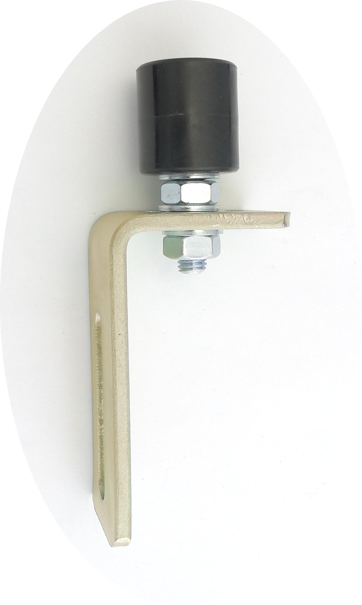 Rolka prowadząca bramy przesuwnej + kątownik - RB33K