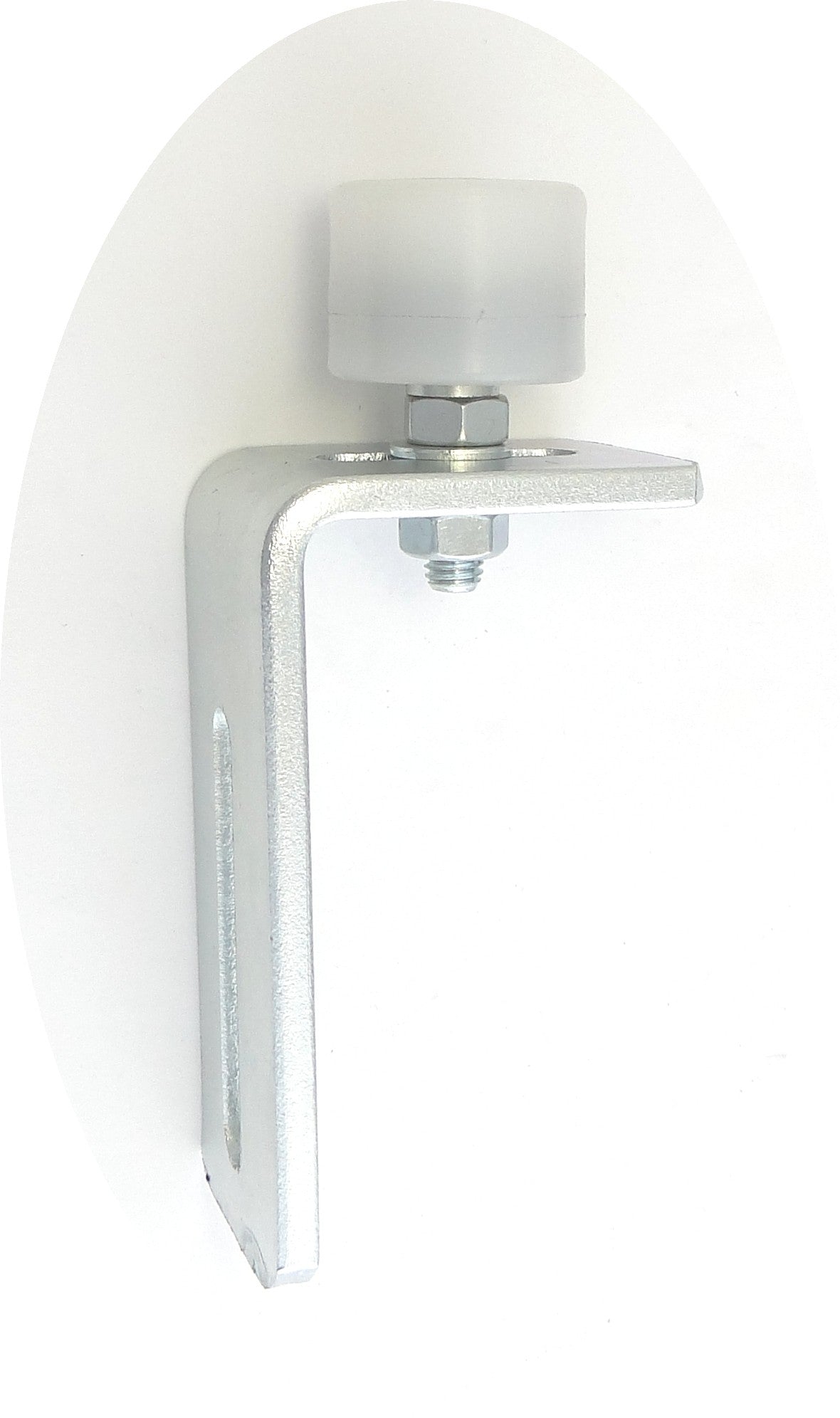 Rolka prowadząca bramy przesuwnej + kątownik - RB-33ŁK