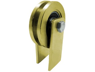 Rolka bramowa JEZDNA METALOWA fi89 NA PŁASKOWNIK z mocowaniem - RJPM-89-22