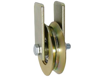 Rolka bramowa JEZDNA METALOWA fi89 NA KĄTOWNIK z mocowaniem - RJKM-89-22