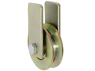 Rolka bramowa JEZDNA METALOWA fi79 NA TEOWNIK z mocowaniem - RJTM-79-22