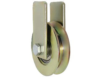 Rolka bramowa JEZDNA METALOWA fi89 NA TEOWNIK z mocowaniem - RJTM-89-22