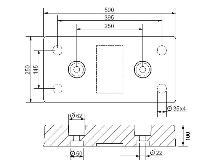 Odbojnik gumowy do rampy 500-250-100
