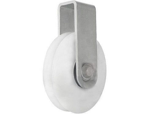 Rolka poliamidowa 80mm na linkę 6mm z mocowaniem - C80/6ŁM