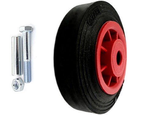 Koło tworzywowo-gumowe fi 100 mm ciche, nośne, do sprzętu transportowego i regałów ze śrubą - 11T