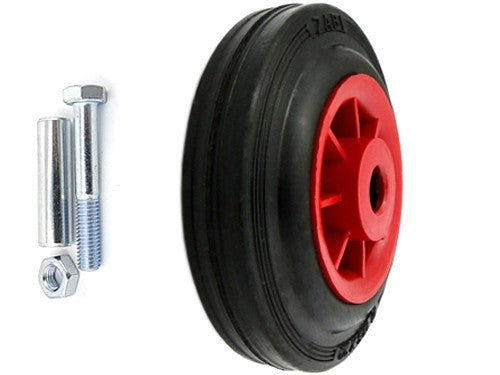 Koło tworzywowo-gumowe fi 125 mm ciche, nośne, do sprzętu transportowego i regałów ze śrubą - 21T