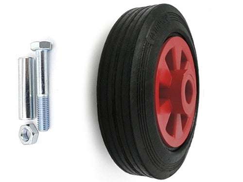 Koło tworzywowo-gumowe fi 160 mm ciche, nośne, do sprzętu transportowego i regałów ze śrubą - 41T
