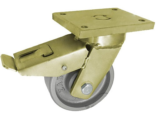 Koło ŻELIWNE fi 125mm SKRĘTNE z HAMULCEM - 25ZH