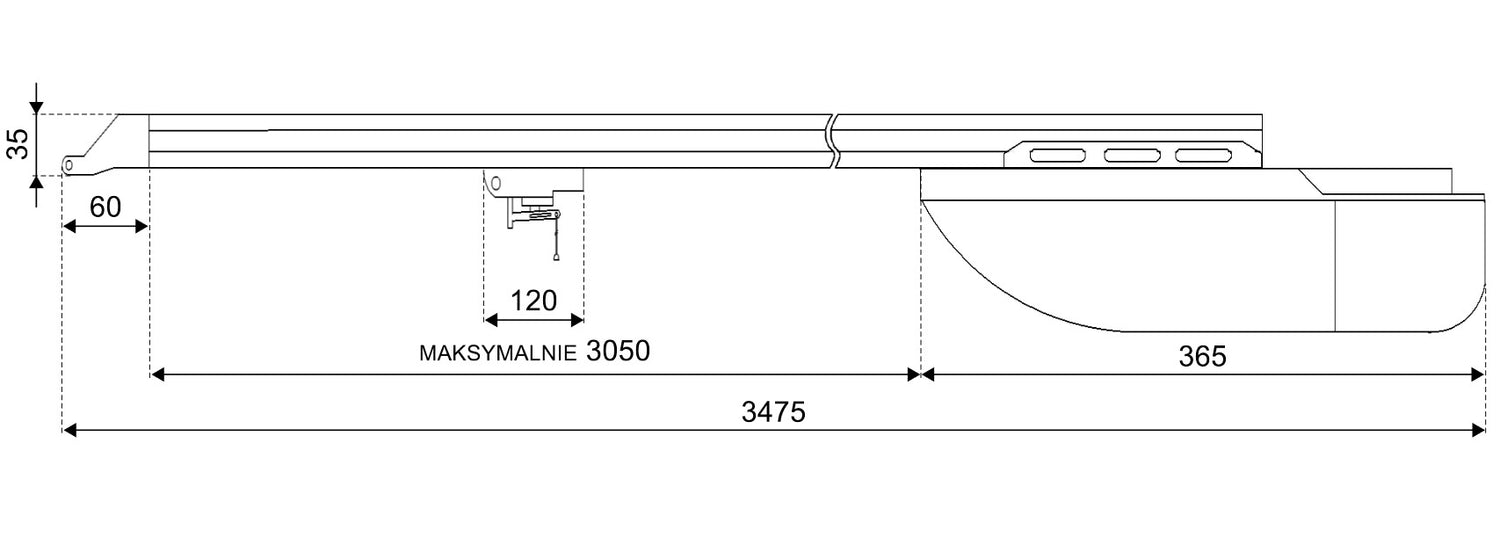 NAPĘD do BRAMY GARAŻOWEJ siłownik CAME HOME - HG 600