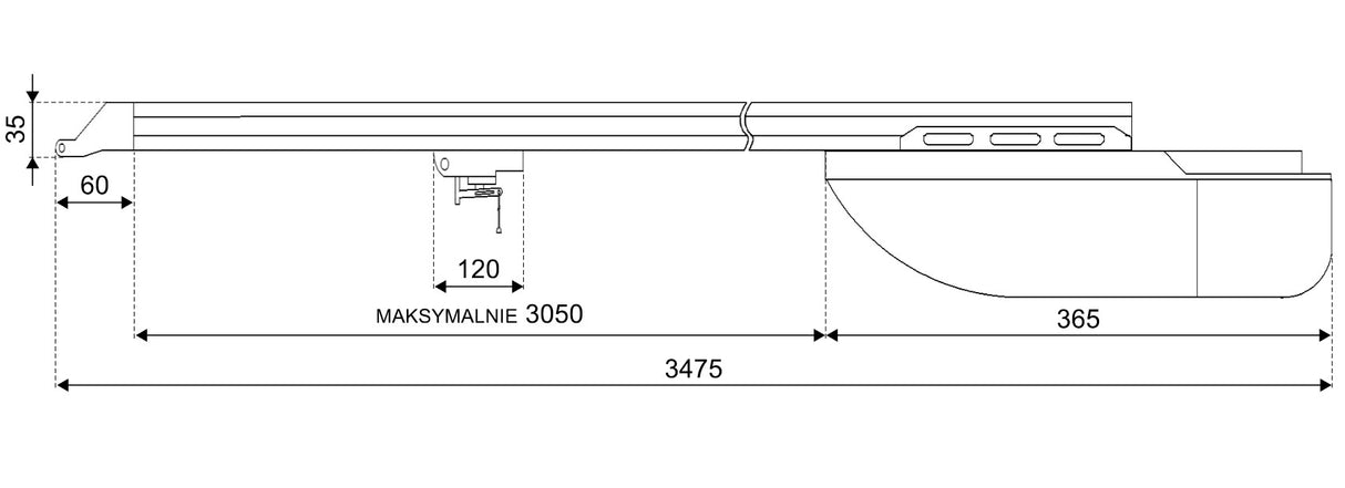 NAPĘD do BRAMY GARAŻOWEJ siłownik CAME HOME - HG 1000