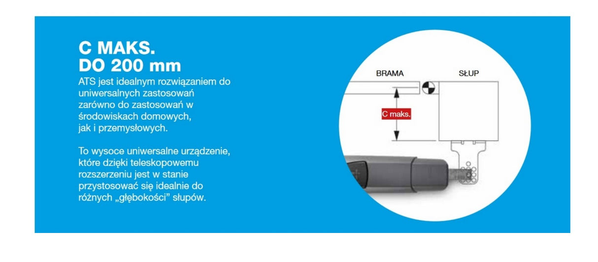 NAPĘD do bramy SKRZYDŁOWEJ WJAZDOWEJ CAME ATS 24V