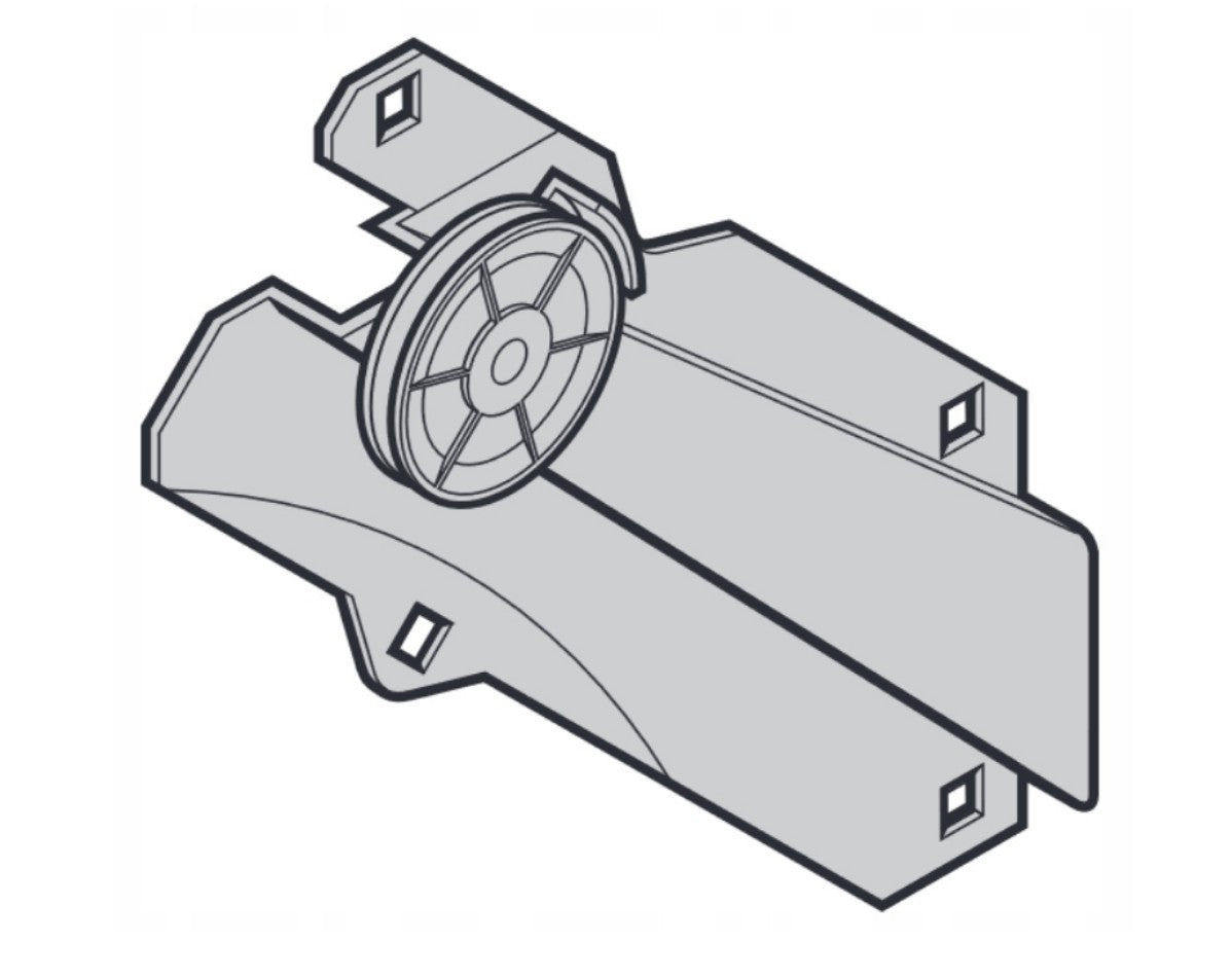 Koło linowe ze wspornikiem prawym prowadzenie typ L bramy garażowe Hormann - 3047435