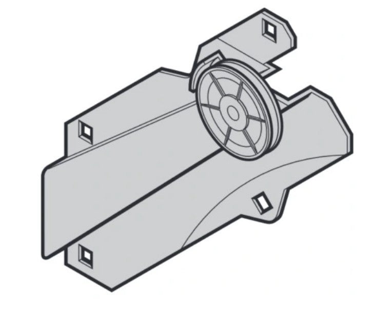Koło linowe ze wspornikiem lewym prowadzenie typ L bramy garażowe Hormann - 3047434