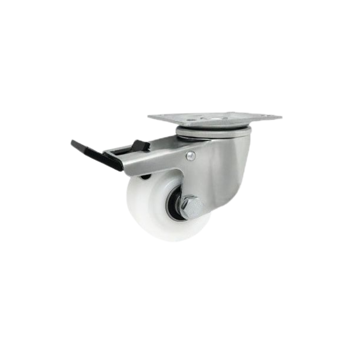 Koło poliamidowe fi 80mm w obudowie skrętnej z hamulcem - 6BNWH