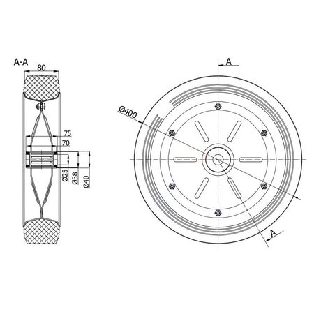 400/25 rzut techniczny