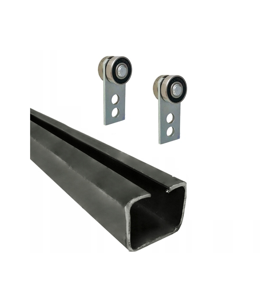 Zestaw do drzwi przesuwnych bramy samonośnej z rolkami profil 20x20 + 2 wózki P-2M-20