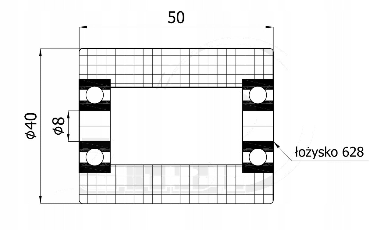 Rolka 40x50mm do wózka paletowego rolki do paleciaka