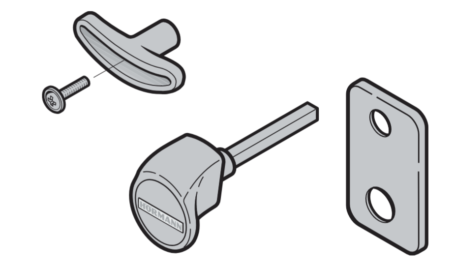 Gałka uchwyt zewnętrzno-wewnętrzny do bram garażowych Hormann - 4015142