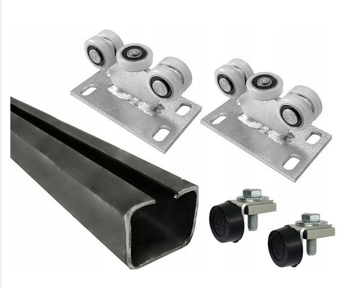 Zestaw do drzwi przesuwnych bramy samonośnej z rolkami profil 30x30 + 2 wózki 5t-30