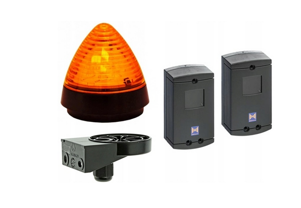 Lampa sygnalizacyjna SLK i fotokomórki EL301 z zestawu RotaMatic P2