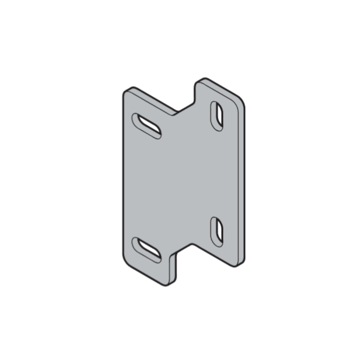 Hörmann płyta mocująca czop rygla obrotowego, ocynkowana stal, wymiary 135x80x4 mm