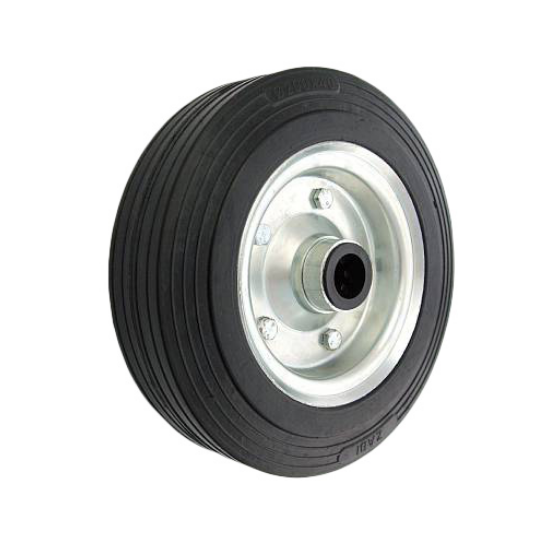 Koło transportowe fi 160mm metalowo gumowe łożysko wałeczkowe otwór 20mm - 40N