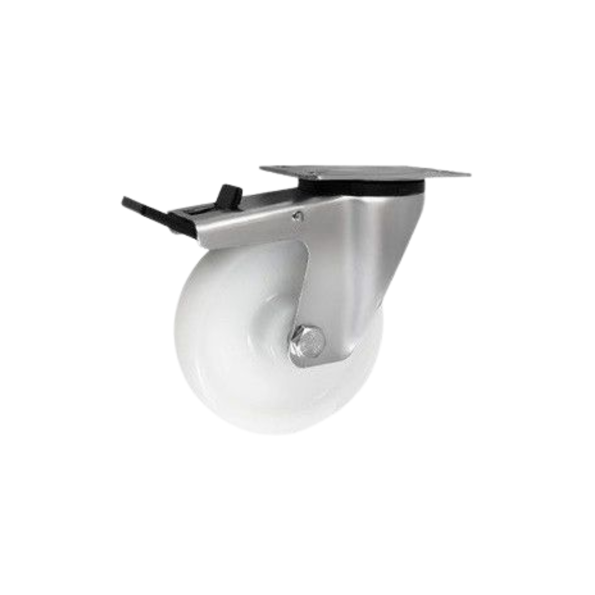 Koło poliamidowe fi 125mm w obudowie skrętnej z hamulcem - 25MB9H