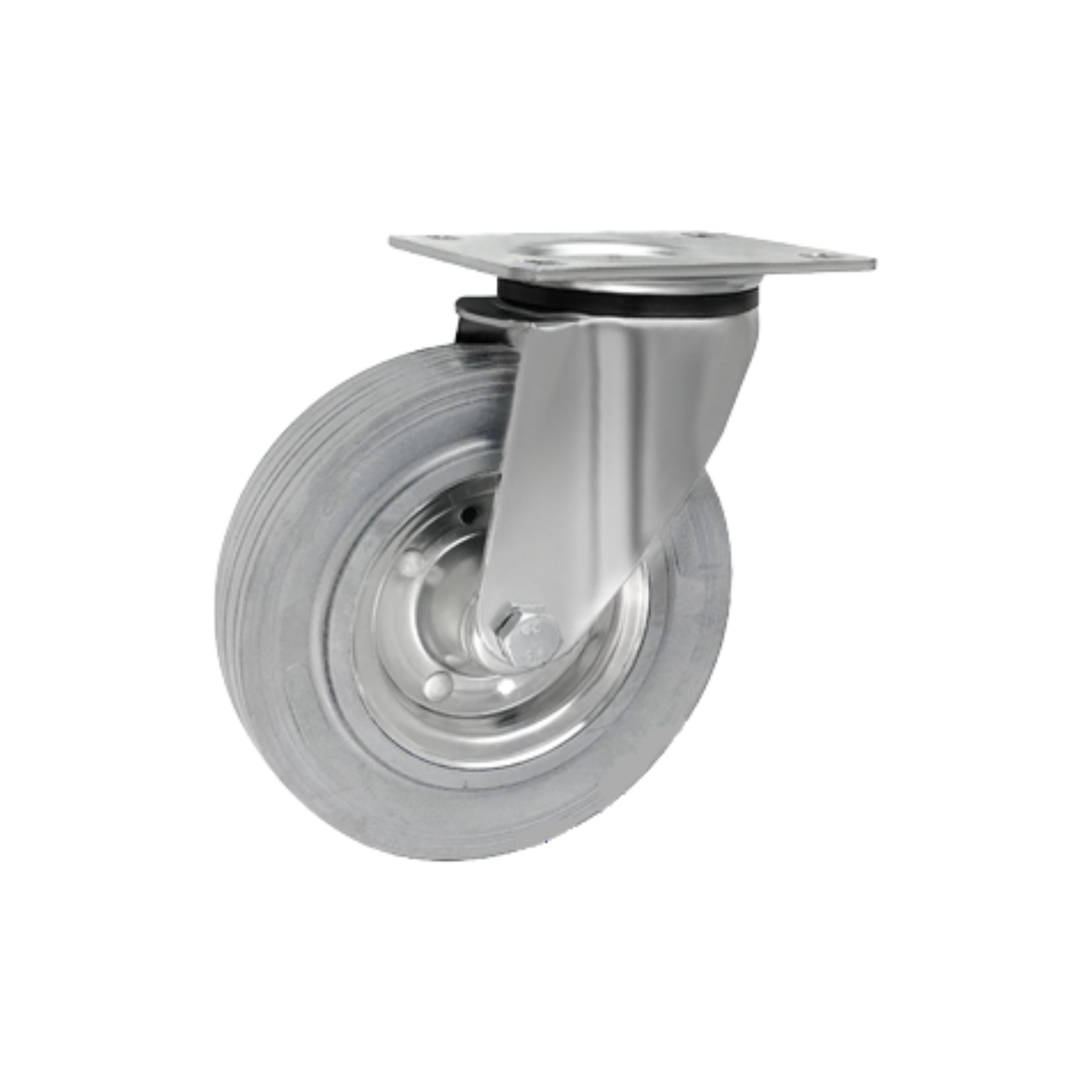 Koło metalowo-gumowe fi 180mm w obudowie skrętnej - 52S