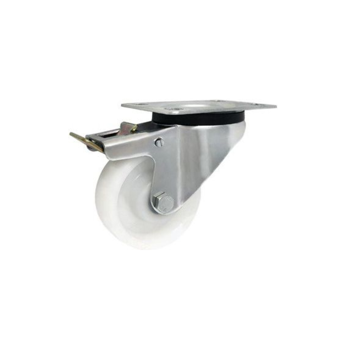 Koło poliamidowe fi 80mm w obudowie skrętnej z hamulcem - 6B9H