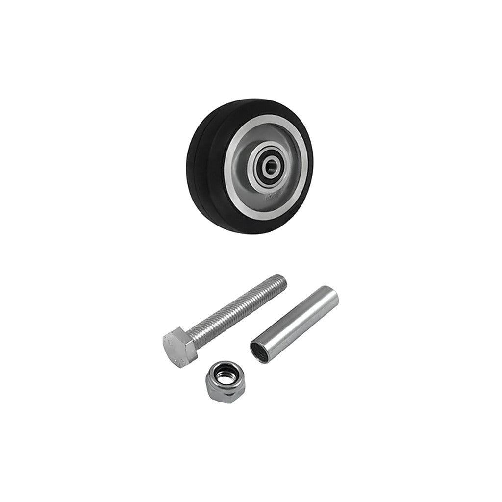 Koło aluminiowo-gumowe 100 mm z zestawem montażowym A11GL