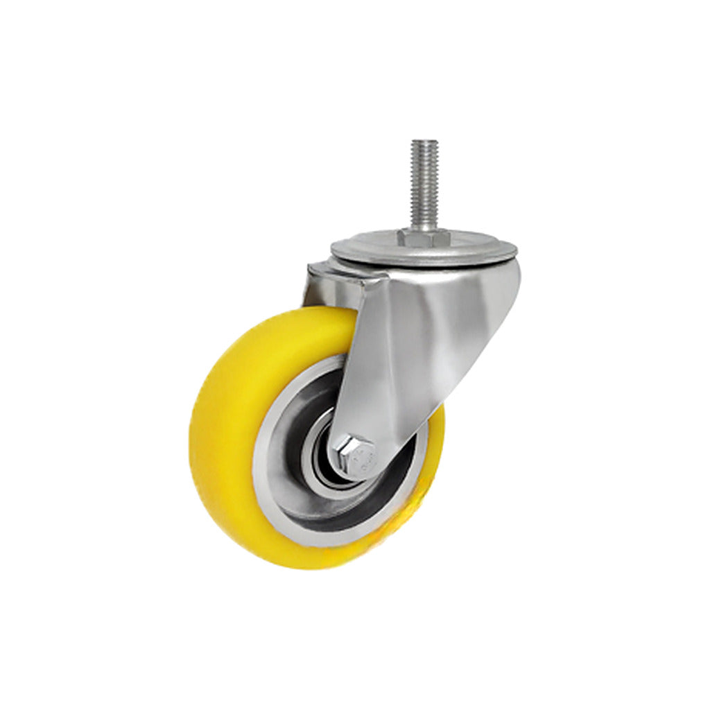 Koło aluminiowo-poliuretanowe 100 mm w obudowie z trzpieniem M12x35 A14P*M12
