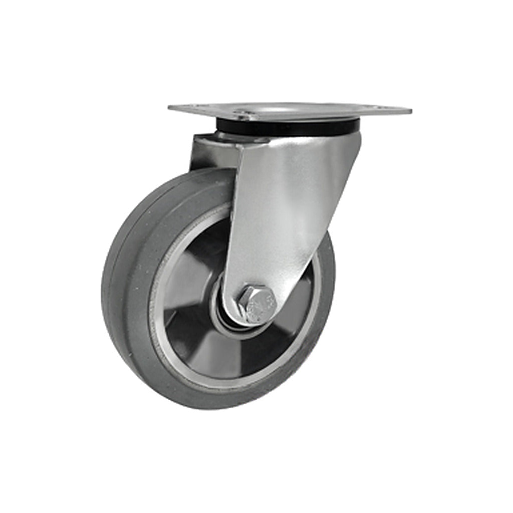 Koło aluminiowo-gumowe 125 mm w obudowie skrętnej A22MGS