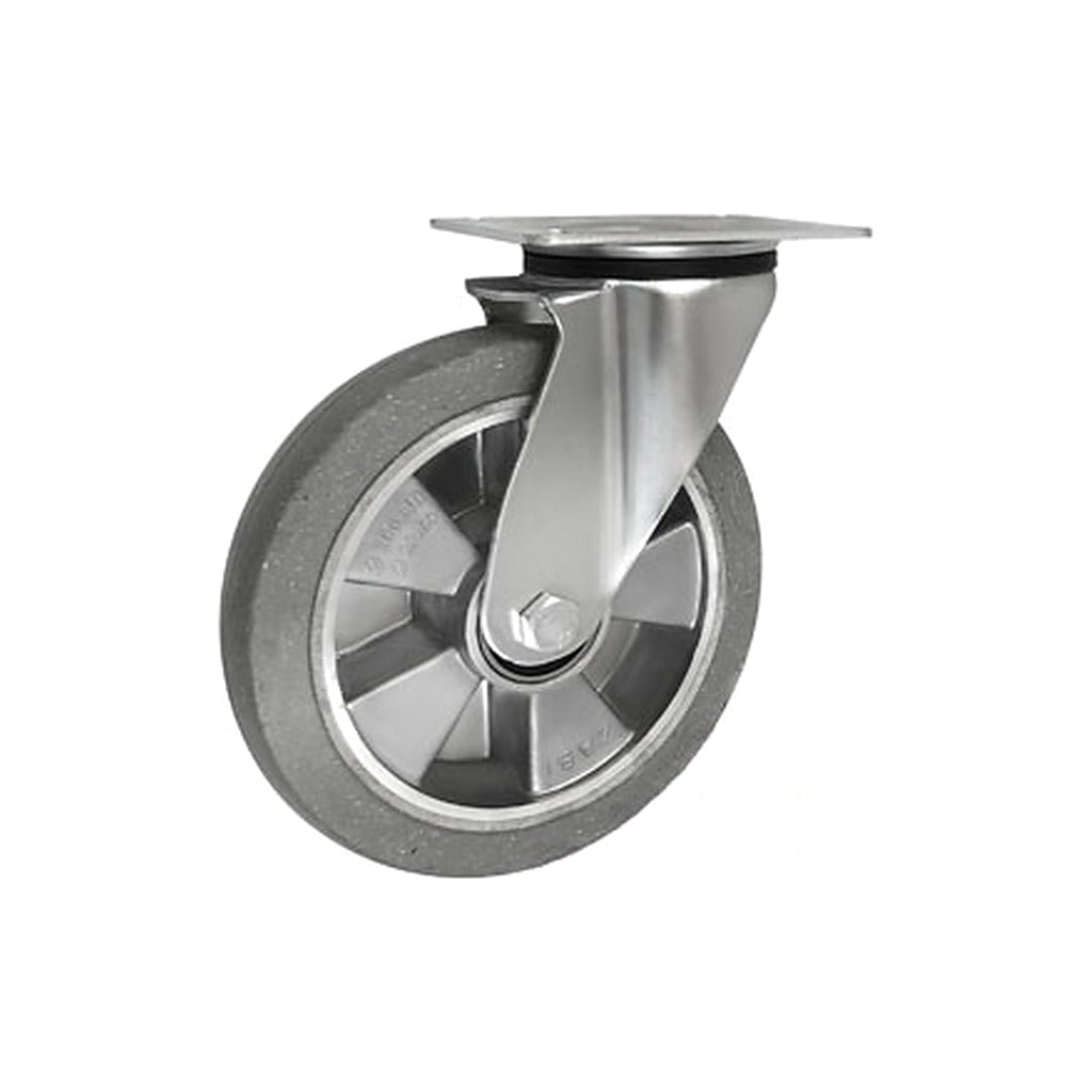 Koło aluminiowo-gumowe 200 mm w obudowie skrętnej A62GSW