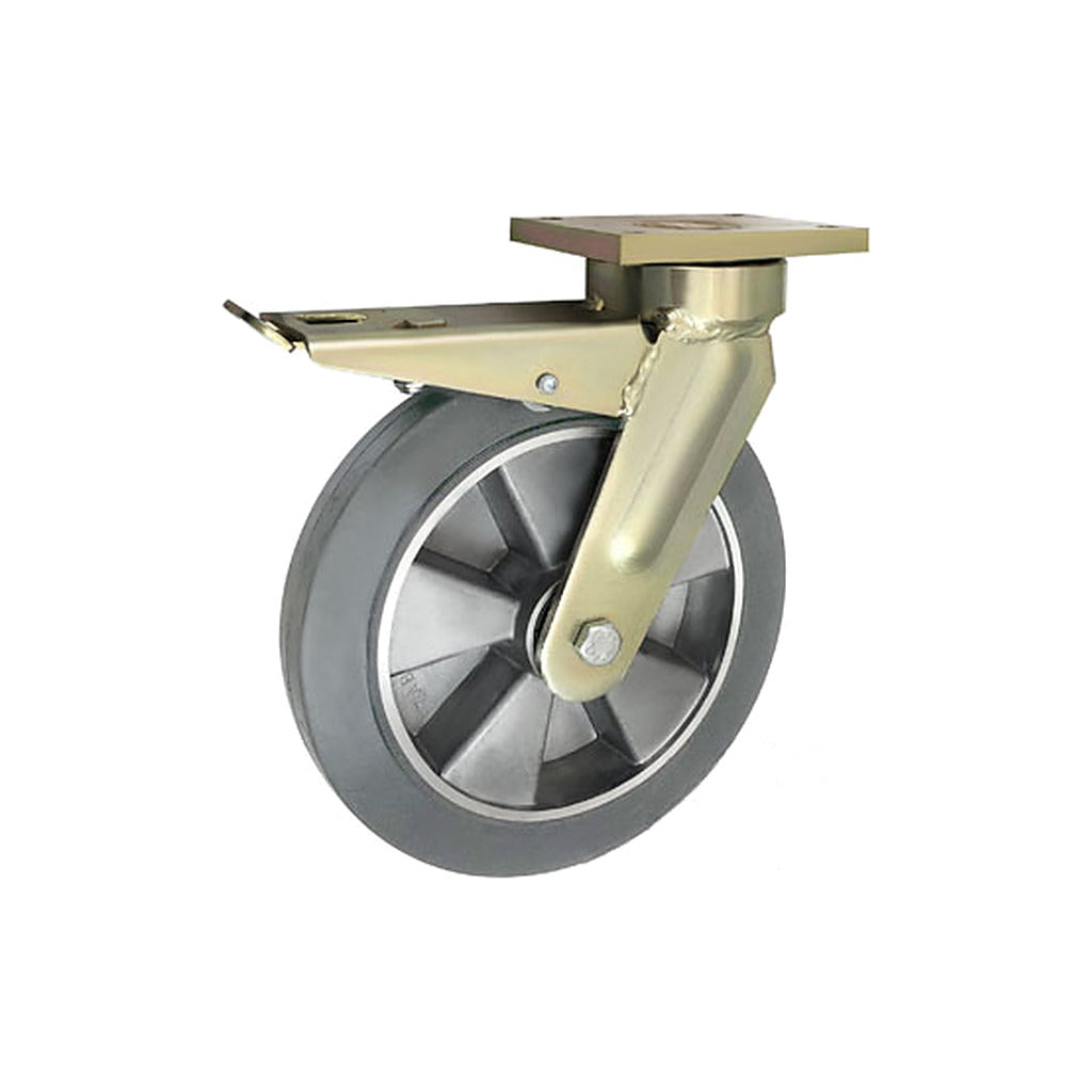 Koło aluminiowo-gumowe 250 mm w obudowie skrętnej spawanej z hamulcem A95GSDH