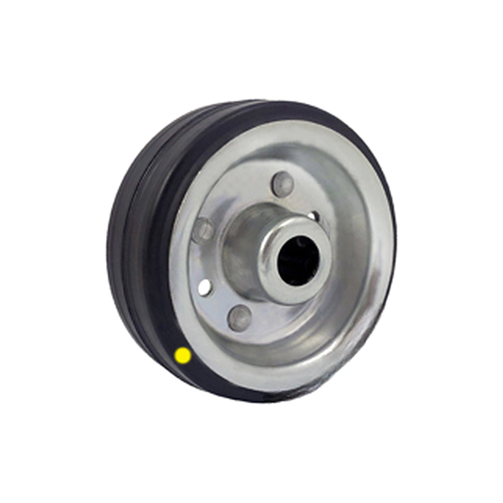 Koło elektrostatyczne metalowo-gumowe 80 mm otwór 12 mm 1-AS