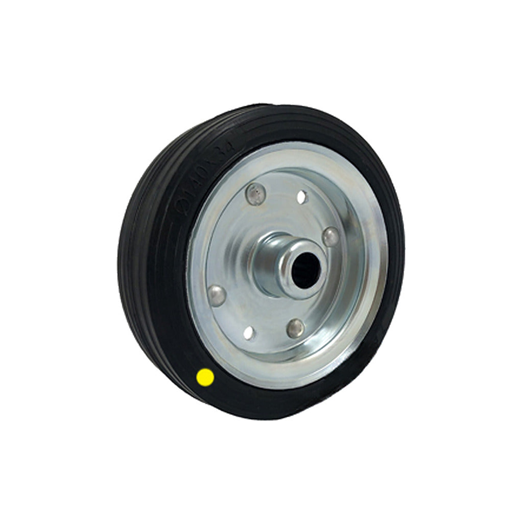 Koło elektrostatyczne metalowo-gumowe 140 mm otwór 15 mm 30-AS