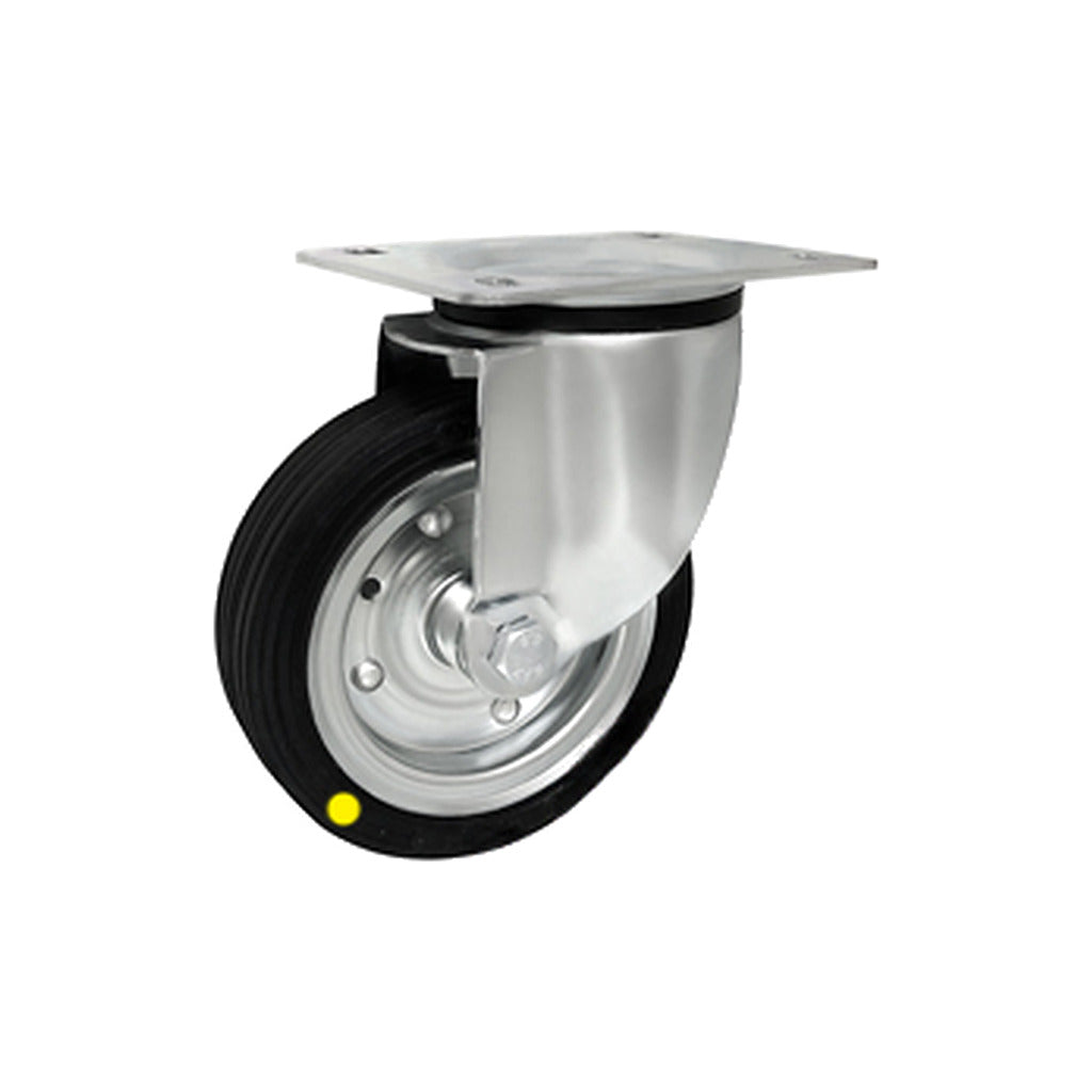 Koło elektrostatyczne metalowo-gumowe 140 mm w obudowie skrętnej 32-AS