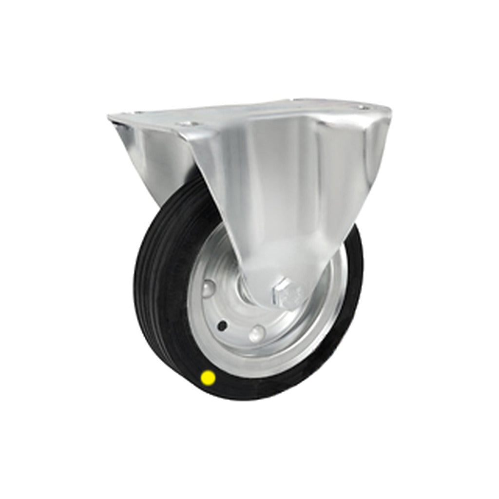 Koło elektrostatyczne metalowo-gumowe 140 mm w obudowie stałej 33-AS