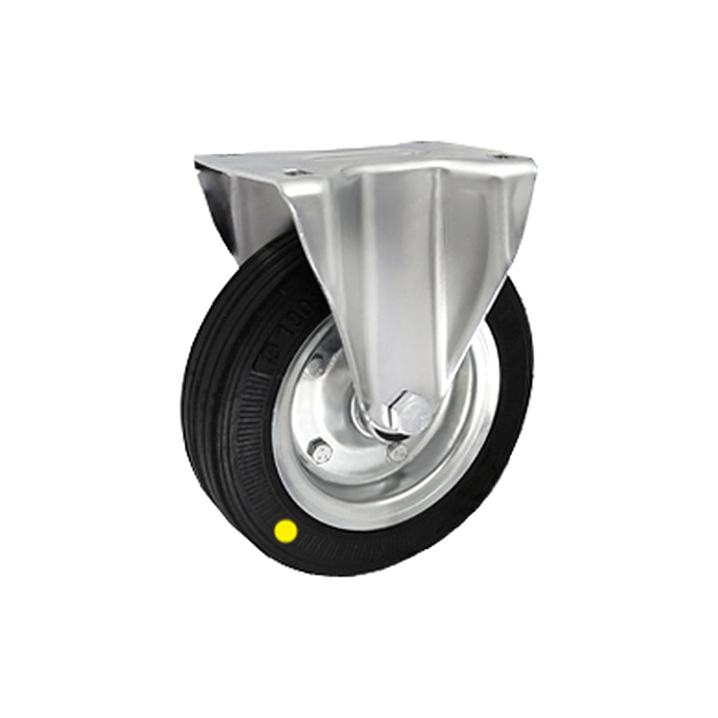 Koło elektrostatyczne metalowo-gumowe 180 mm w obudowie stałej 53N-AS