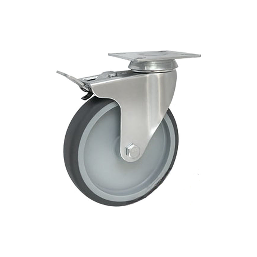 Koło meblowe 125 mm w obudowie skrętnej z hamulcem M25TH