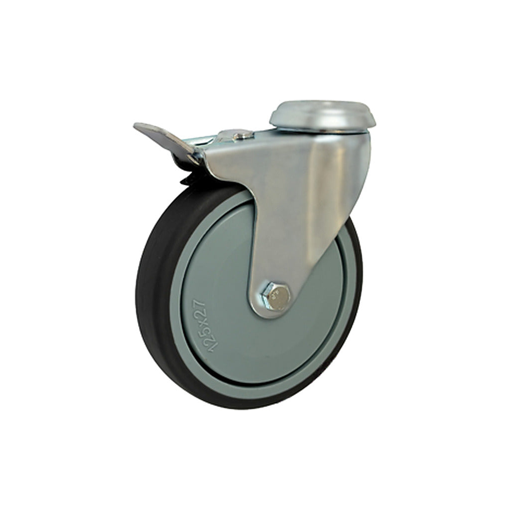 Koło meblowe 125 mm w obudowie z otworem i hamulcem M27TŁH