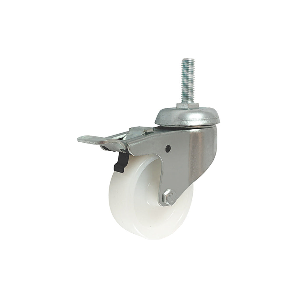 Koło meblowe 63 mm w obudowie z trzpieniem M12x30 i hamulcem M64BH*M12