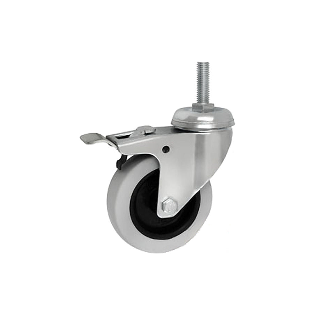 Koło meblowe 75 mm w obudowie z trzpieniem M10x30 i hamulcem M74TH*M10