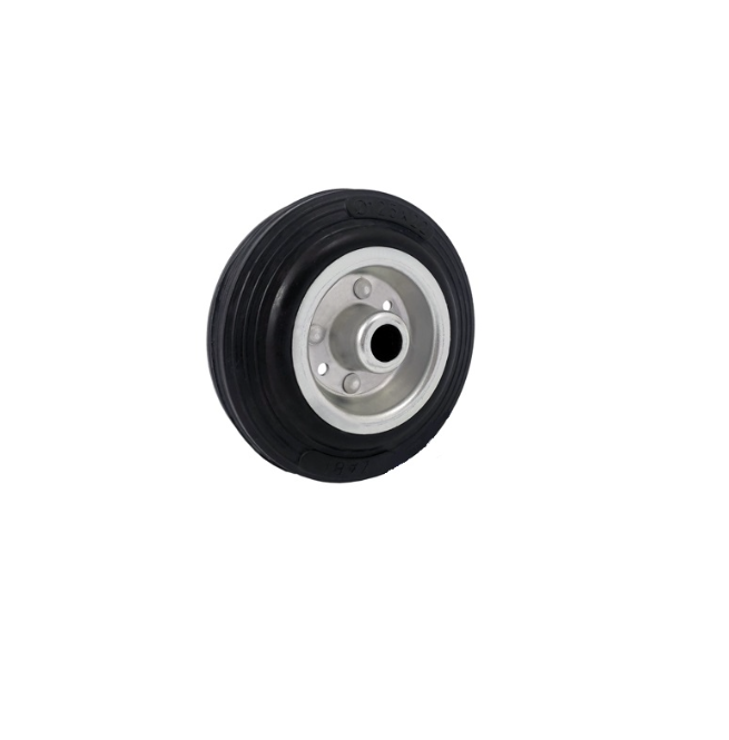 Koło transportowe fi 100mm metalowo gumowe łożysko wałeczkowe otwór 12mm - 10