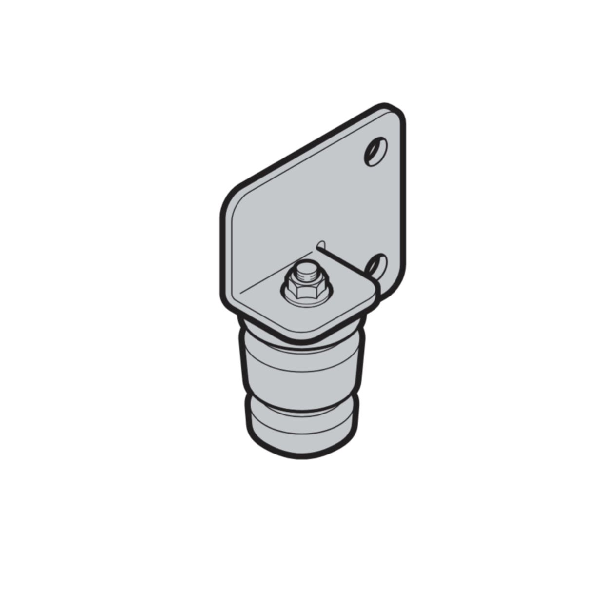 Amortyzator odbojowy, prowadzenie typu H lewy do bramy Hormann - 3040532