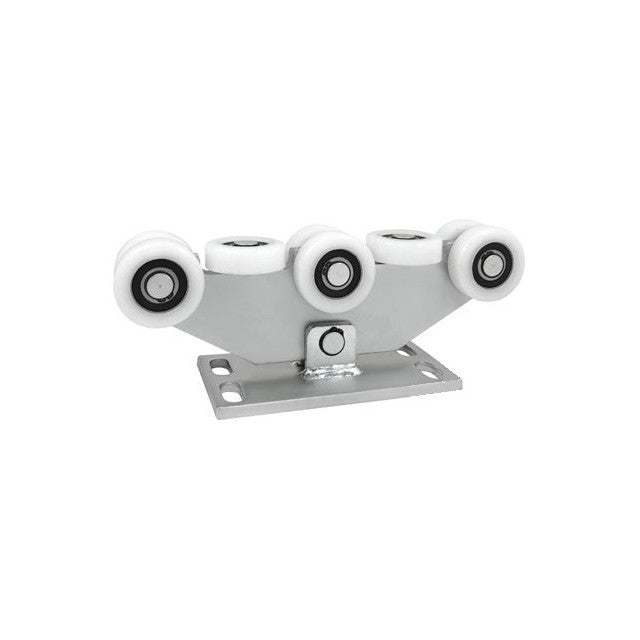 Wózek do bramy - 8 rolkowy, wahliwy (PROFIL 80x80x4mm) - W-8T-80/4