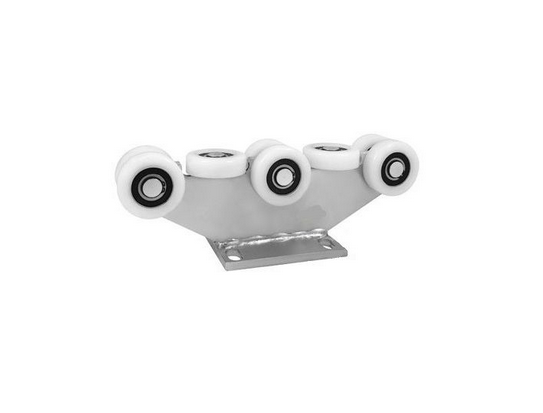 Wózek do profilu 80x80x5 bramy przesuwnej 8 rolkowy, stały bez regulacji - 8T-80