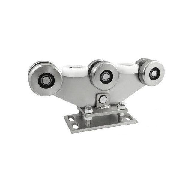 Wózek do bramy - 8 rolkowy, wahliwy (PROFIL 90x100x4mm) - WR-8M-90/100