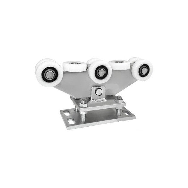 Wózek do bramy - 8 rolkowy, wahliwy (PROFIL 80x80x4mm) - WR-8T-80/4